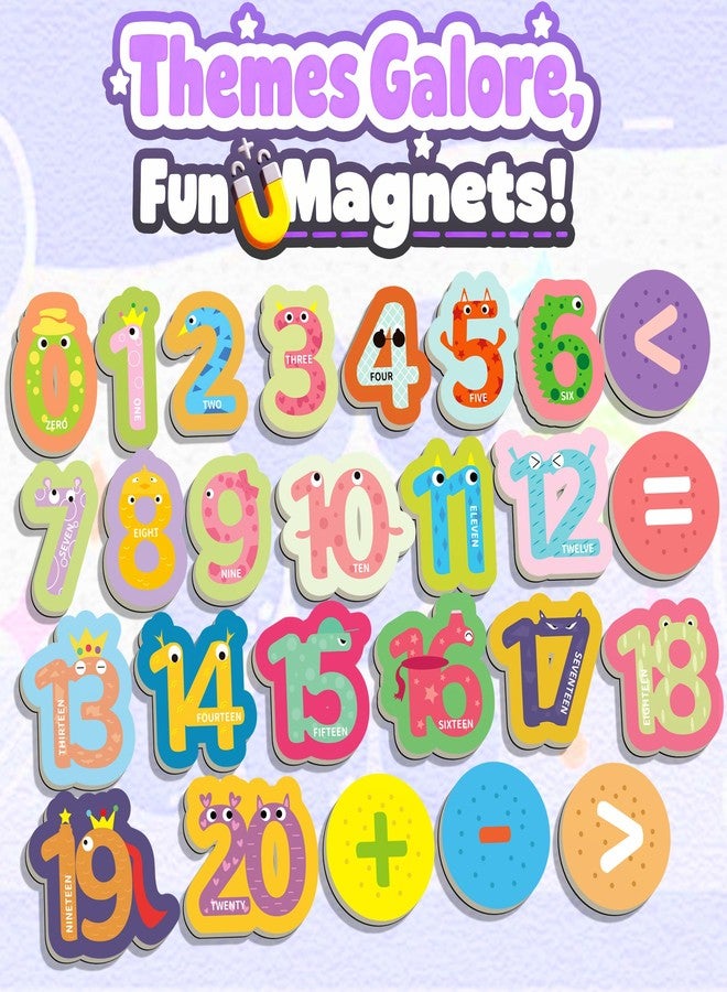 Flamax 26 Pieces Large Magnetic Numbers, 0-20 Number Magnets & Mathematical Operators Magnet, Magnetic Numbers for Whiteboard & Fridge, Numbered Magnet, Fridge Magnets for Toddlers 1-3 - Image 2
